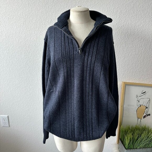 Oscar De la Renta Men's Half Zip Sweater - Picture 1 of 5